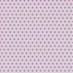 19 Geometric Stars- Japanese Hemp Leaves- Asanoha- Berry Pink on Off White Background- Petal Solids Coordinate- sMini