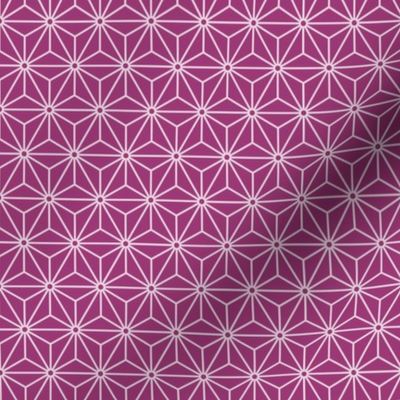 19 Geometric Stars- Japanese Hemp Leaves- Asanoha- Berry Pink- Petal Solids Coordinate- sMini