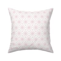 21 Geometric Stars- Japanese Hemp Leaves- Asanoha- Cotton Candy Pastel Pink on Off White Background- Petal Solids Coordinate- Small