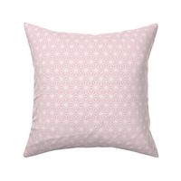 21 Geometric Stars- Japanese Hemp Leaves- Asanoha- White on Cotton Candy Pastel Pink Background- Petal Solids Coordinate- sMini