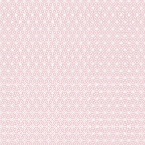 21 Geometric Stars- Japanese Hemp Leaves- Asanoha- White on Cotton Candy Pastel Pink Background- Petal Solids Coordinate- sMini