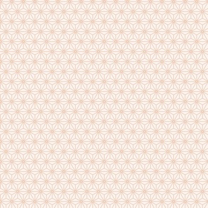 25 Geometric Stars- Japanese Hemp Leaves- Asanoha- Pastel Peach- Soft Orange on Off White Background- Petal Solids Coordinate- sMini