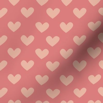 Sweet Hearts - Coral Pink - Small