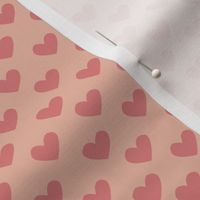 Sweet Hearts - Peach + Coral - Small