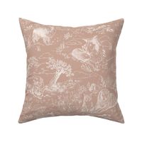 Country Dogs Toile on Monticello Rose