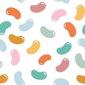 Medium Scale Jelly Beans Coordinate for Boho Easter Bunny Peeps on White