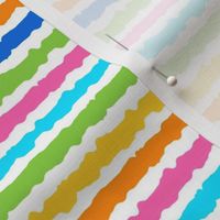 Smaller Scale Rainbow Stripes Coordinate for Bright Rainbow Easter Peeps