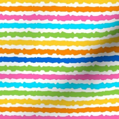 Smaller Scale Rainbow Stripes Coordinate for Bright Rainbow Easter Peeps