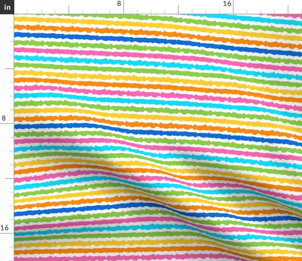 Smaller Scale Rainbow Stripes Coordinate for Bright Rainbow Easter Peeps