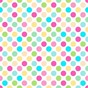 Large Scale Pastel Rainbow Dots Coordinate for Easter Peeps