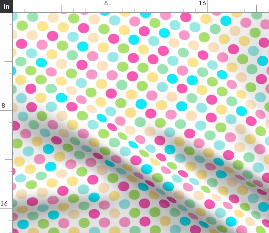 Large Scale Pastel Rainbow Dots Coordinate for Easter Peeps