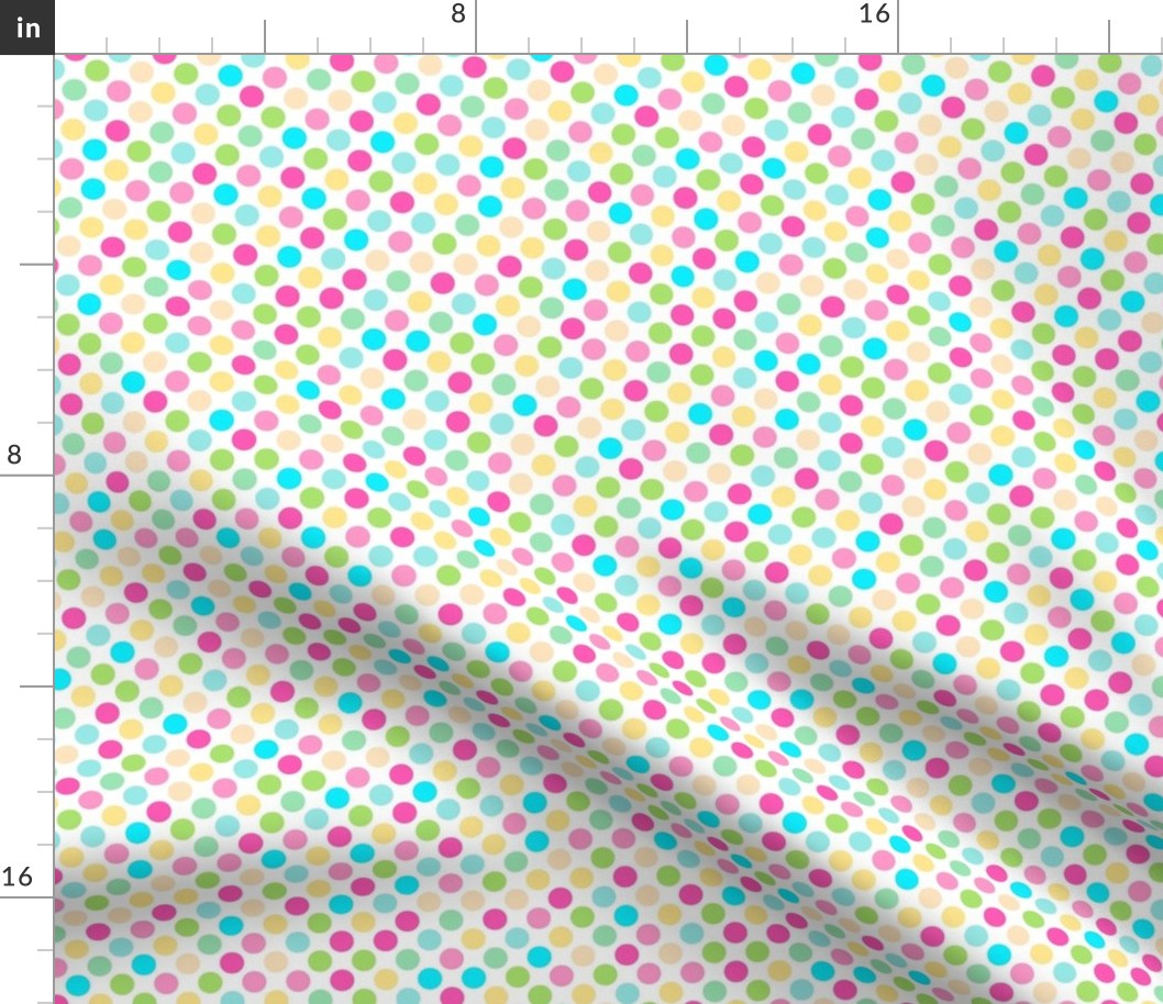 Medium Scale Pastel Rainbow Dots Coordinate for Easter Peeps