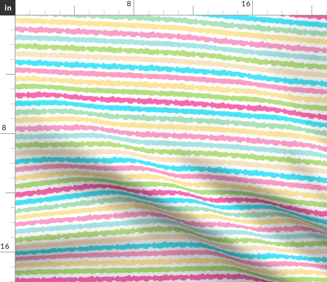 Smaller Scale Pastel Rainbow Stripes Coordinate for Easter Peeps