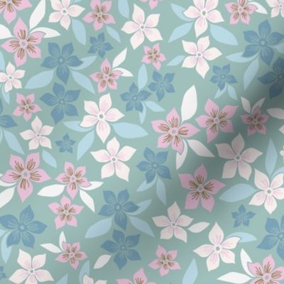 starry flora pretty flower print