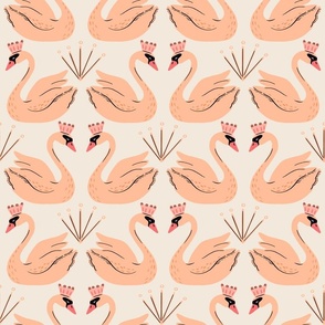 Peach Swans