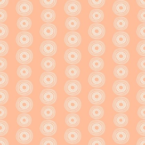 Geometric Painted Circles - Peach