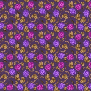 Watercolor Hydrangea_Purple, Lilac and Violet color palettes