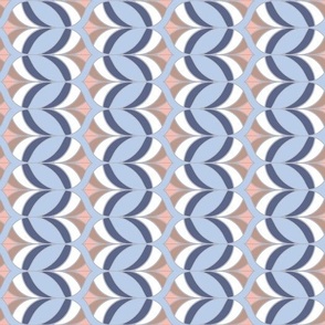 Pastel Art deco geometric | nude, pink and blues