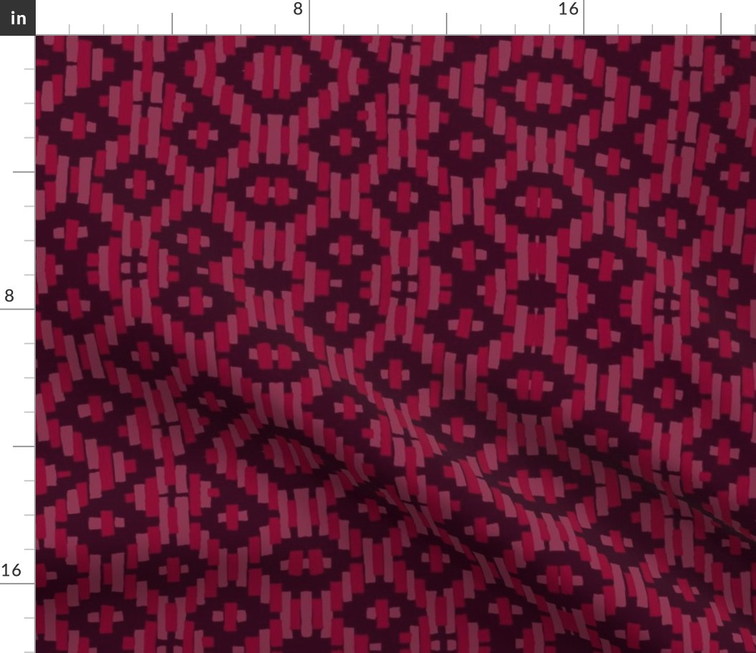 Dark Pink Basket Weave