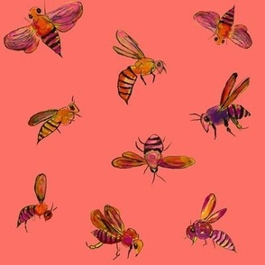 Bright Wasps // Living Coral