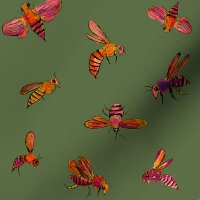 Bright Wasps // Greenery