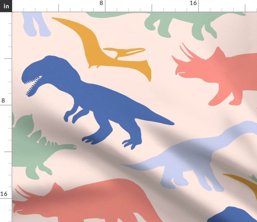 Daring Dinosaurs - Pink (Larger)