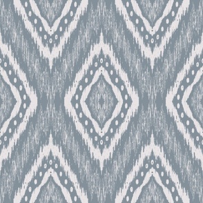 diamond ikat  - french grey and silver 