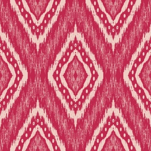 diamond ikat  - viva magenta and dogwood pink