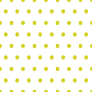 polka dots - white with chartreuse green dots