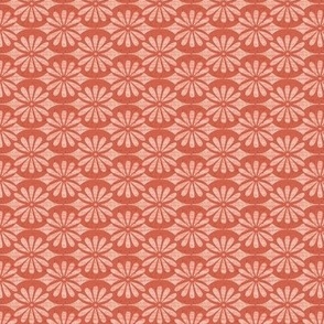 Solstice - Boho Geometric Terra Cotta Red Small Scale 