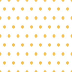 polka dots - white with marigold yellow dots