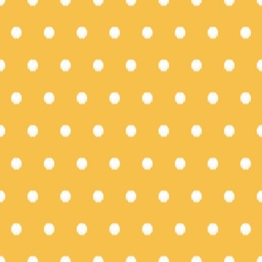 polka dots -  French marigold yellow and white dots