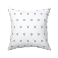 polka dots - white with  beach house blue dots