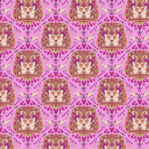 Happy Rabbits on Pink Small Print