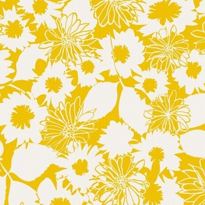 ABSTRACT FLORAL_bumblebee yellow