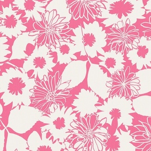 ABSTRACT FLORAL_camelia rose pink