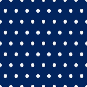 polka dots -    navy with white dots