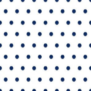 polka dots -  white and navy blue dots