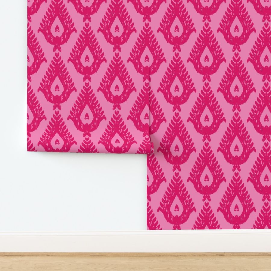 Classic Teardrop Ikat - magenta and pink