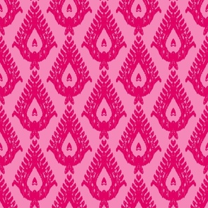 Classic Teardrop Ikat - magenta and pink