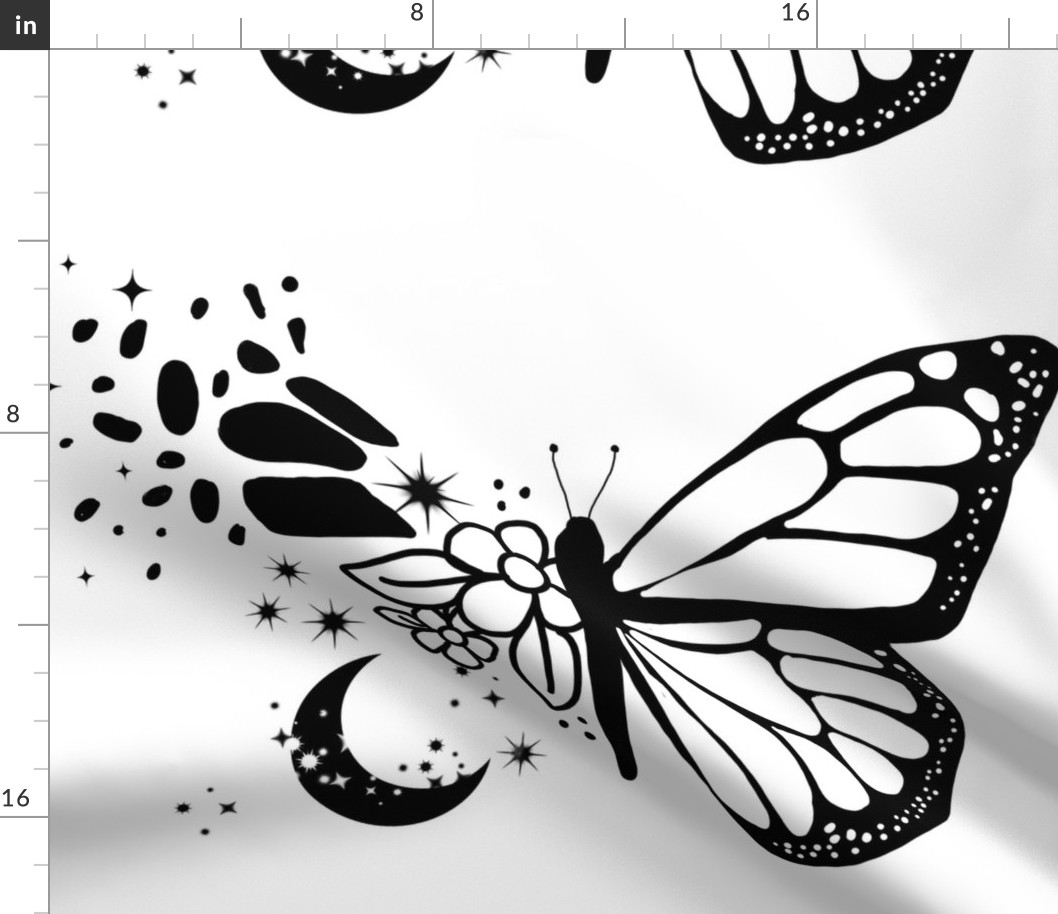 Jumbo Witchy Butterfly Ink Illustration
