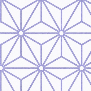 26 Geometric Stars- Japanese Hemp Leaves- Asanoha- Lilac- Lavender- Purple on Off White Background- Petal Solids Coordinate- Extra Large
