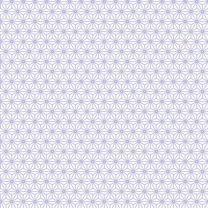 26 Geometric Stars- Japanese Hemp Leaves- Asanoha- Lilac- Lavender- Purple on Off White Background- Petal Solids Coordinate- sMini