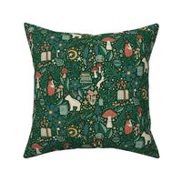 Whimsical Woodland Forest Friends Library - green - small