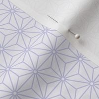 26 Geometric Stars- Japanese Hemp Leaves- Asanoha- Pastel Lilac- Lavender- Purple on Off White Background- Petal Solids Coordinate- sMini