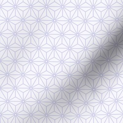 26 Geometric Stars- Japanese Hemp Leaves- Asanoha- Pastel Lilac- Lavender- Purple on Off White Background- Petal Solids Coordinate- sMini