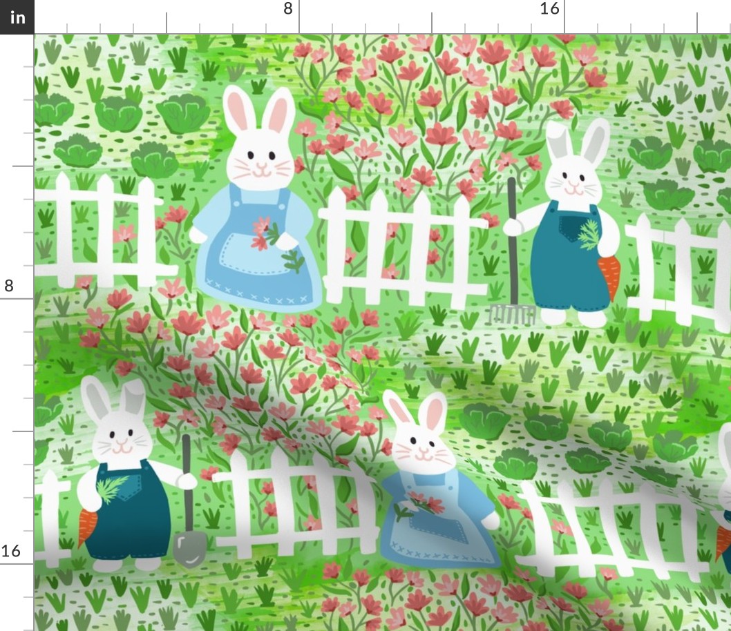 Bunny Rabbit Picket Fence Gardeners 