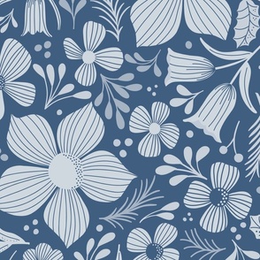 viva blue florals (large)