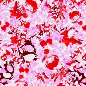 Delilah Floral Print: A Palette of Passion from Electric Red to Tender Pink