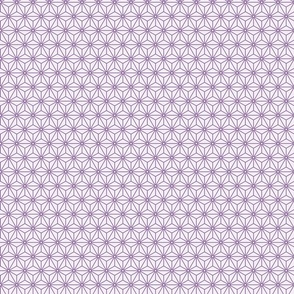 27 Geometric Stars- Japanese Hemp Leaves- Asanoha- Orchid- Lavender- Purple on Off White Background- Petal Solids Coordinate- sMini